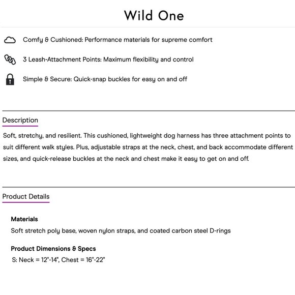 Wild One Harness in Cocoa/Light Brown (Size S) + Free Waterproof Biothane Leash - Picture 13 of 13